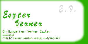 eszter verner business card